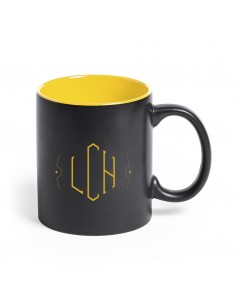 Taza de pizarra amarilla