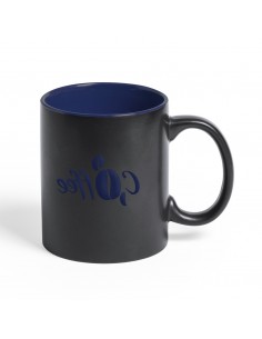 Taza de pizarra azul