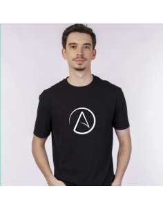 Camiseta negra bordada