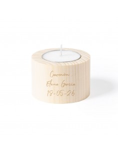 Vela redonda madera 2