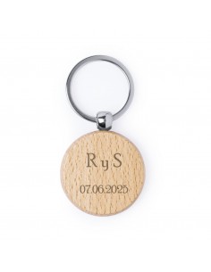 Llavero círculo de madera